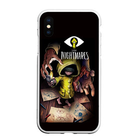 Чехол для iPhone XS Max матовый с принтом Шестая. Little Nightmares в Белгороде, Силикон | Область печати: задняя сторона чехла, без боковых панелей | Тематика изображения на принте: bandai | game | indie | little | little nightmares | namco | nightmares | глаз | игра | игры | инди | карты | квест | ключ | литл найтмейрс | логотипы игр | маленькие | моно | монстр | платформер | рисунок | руки | ужастик | хоррор