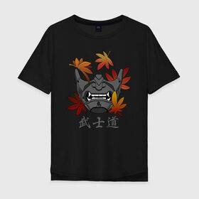 Мужская футболка хлопок Oversize с принтом Бусидо в Белгороде, 100% хлопок | свободный крой, круглый ворот, “спинка” длиннее передней части | Тематика изображения на принте: budo | bushido | demon | ghost of tsushima | japan | katana | ninja | oni | samurai | shinobi | style | анбу | будо | бусидо | демон | иероглифы | катана | клен | ниндзя | они | призрак цусимы | самурай | тенгу | тэнгу | шиноби | японская м