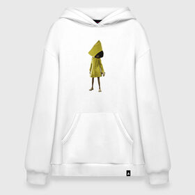 Худи SuperOversize хлопок с принтом Little Nightmares в Белгороде, 70% хлопок, 30% полиэстер, мягкий начес внутри | карман-кенгуру, эластичная резинка на манжетах и по нижней кромке, двухслойный капюшон
 | games | little nightmares | playstation | игра | мрачный | персонаж игры | человечек