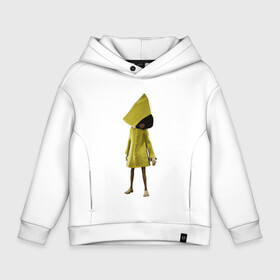 Детское худи Oversize хлопок с принтом Little Nightmares в Белгороде, френч-терри — 70% хлопок, 30% полиэстер. Мягкий теплый начес внутри —100% хлопок | боковые карманы, эластичные манжеты и нижняя кромка, капюшон на магнитной кнопке | games | little nightmares | playstation | игра | мрачный | персонаж игры | человечек