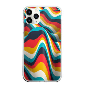 Чехол для iPhone 11 Pro матовый с принтом Цветные волны в Белгороде, Силикон |  | Тематика изображения на принте: abstract | color | waves | абстракция | волны