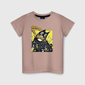 Детская футболка хлопок с принтом Pop Cat в Белгороде, 100% хлопок | круглый вырез горловины, полуприлегающий силуэт, длина до линии бедер | pop cat | wide mouthed popping cat | арты | буп | мемы