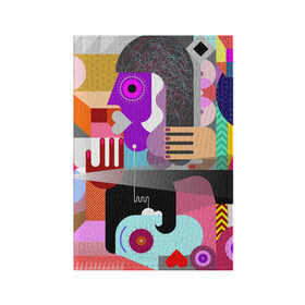 Обложка для паспорта матовая кожа с принтом Геометрия лиц в Белгороде, натуральная матовая кожа | размер 19,3 х 13,7 см; прозрачные пластиковые крепления | color abstraction | faces | geometry | heads | people | shapes | textures | vector | вектор | геометрия | головы | лица | люди | текстуры | фигуры | цветная абстракция