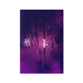 Обложка для паспорта матовая кожа с принтом стекло дождь фиолетовый в Белгороде, натуральная матовая кожа | размер 19,3 х 13,7 см; прозрачные пластиковые крепления | Тематика изображения на принте: влажный | дождь | запотевшее | капли | лиловый | магия | мистика | мокрый | ночь | потеки | роса | свет | стекло | текстура | фиолетовый | чернильный