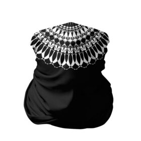 Бандана-труба 3D с принтом Мандала в Белгороде, 100% полиэстер, ткань с особыми свойствами — Activecool | плотность 150‒180 г/м2; хорошо тянется, но сохраняет форму | Тематика изображения на принте: круг | минимализм | черно белое