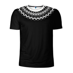 Мужская футболка 3D спортивная с принтом Мандала в Белгороде, 100% полиэстер с улучшенными характеристиками | приталенный силуэт, круглая горловина, широкие плечи, сужается к линии бедра | круг | минимализм | черно белое