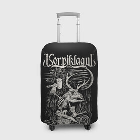 Чехол для чемодана 3D с принтом Korpiklaani в Белгороде, 86% полиэфир, 14% спандекс | двустороннее нанесение принта, прорези для ручек и колес | korpiklaani | metal | shaman | группы | корпиклаани | метал | рок | фолк