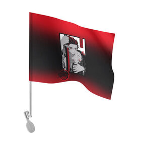 Флаг для автомобиля с принтом Клинок рассекающий демонов в Белгороде, 100% полиэстер | Размер: 30*21 см | kimetsu no yaiba | аниме | демоны | клинок рассекающий демонов | манга | нэдзуко | тандзиро