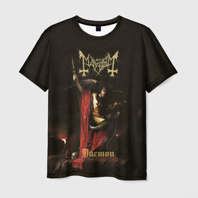 Мужская футболка 3D с принтом Mayhem в Белгороде, 100% полиэфир | прямой крой, круглый вырез горловины, длина до линии бедер | black | cover | daemon | demon | devil | heavy | mayhem | metal | music | rock | демон | дьявол | мейхем | метал | музыка | обложка | рок | тяжелый | черный | черт
