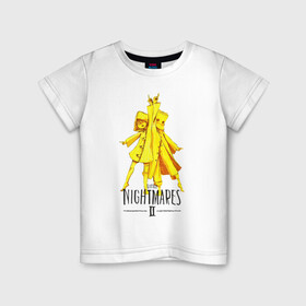 Детская футболка хлопок с принтом Little Nightmares 2 в Белгороде, 100% хлопок | круглый вырез горловины, полуприлегающий силуэт, длина до линии бедер | little nightmares | игра | страшилка | страшная игра | ужас | хоррор