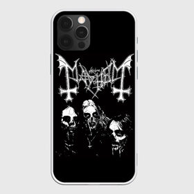 Чехол для iPhone 12 Pro Max с принтом Mayhem в Белгороде, Силикон |  | black | mayhem | metal | music | rock | skull | блэк | гитара | группа | метал | музыка | рок | череп | электрогитара