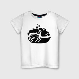 Детская футболка хлопок с принтом Водолей в Белгороде, 100% хлопок | круглый вырез горловины, полуприлегающий силуэт, длина до линии бедер | aquarius | zodiac signs | водолей | знаки зодиака | чёрный рисунок