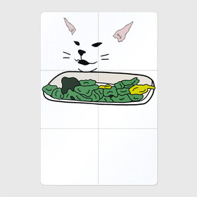Магнитный плакат 2Х3 с принтом Смадж и овощи в Белгороде, Полимерный материал с магнитным слоем | 6 деталей размером 9*9 см | Тематика изображения на принте: animals | cat | cat meme | kitty | memes | smudge | белый кот | голова кота | еда | животные | звери | злой кот | интернет мемы | интернет приколы | кот за столом | кот мем | котенок | кошак | мемы | овощи | питомец | смадж