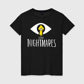 Женская футболка хлопок с принтом LITTLE NIGHTMARES в Белгороде, 100% хлопок | прямой крой, круглый вырез горловины, длина до линии бедер, слегка спущенное плечо | little nightmares | little nightmares 2 | six | игры | комиксы | шестая