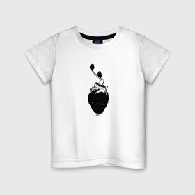 Детская футболка хлопок с принтом Сердце природы в Белгороде, 100% хлопок | круглый вырез горловины, полуприлегающий силуэт, длина до линии бедер | арт | дерево | природа | птицы | сердце | сохрани природу | топор | черно белое | экология