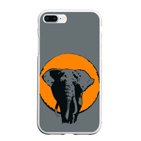 Чехол для iPhone 7Plus/8 Plus матовый с принтом Африканский Слон в Белгороде, Силикон | Область печати: задняя сторона чехла, без боковых панелей | Тематика изображения на принте: африка | графика | дикий мир | животное | персонаж | природа | рисунок | слон