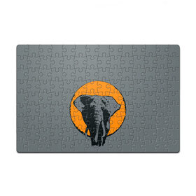 Пазл магнитный 126 элементов с принтом Африканский Слон в Белгороде, полимерный материал с магнитным слоем | 126 деталей, размер изделия —  180*270 мм | африка | графика | дикий мир | животное | персонаж | природа | рисунок | слон