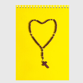 Скетчбук с принтом Сердце и крест в Белгороде, 100% бумага
 | 48 листов, плотность листов — 100 г/м2, плотность картонной обложки — 250 г/м2. Листы скреплены сверху удобной пружинной спиралью | Тематика изображения на принте: сердца
разбитое сердце
крест с девушкой
узорный крест
сердце в наушниках на двоих