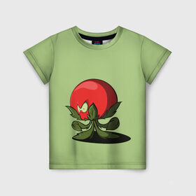Детская футболка 3D с принтом Мистер Помидор в Белгороде, 100% гипоаллергенный полиэфир | прямой крой, круглый вырез горловины, длина до линии бедер, чуть спущенное плечо, ткань немного тянется | Тематика изображения на принте: графика | мир растений | овощи | персонаж | помидор | природа | рисунок | томат