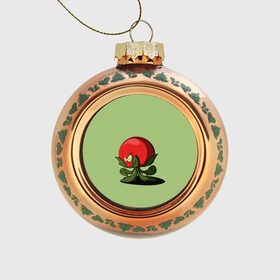 Стеклянный ёлочный шар с принтом Мистер Помидор в Белгороде, Стекло | Диаметр: 80 мм | графика | мир растений | овощи | персонаж | помидор | природа | рисунок | томат