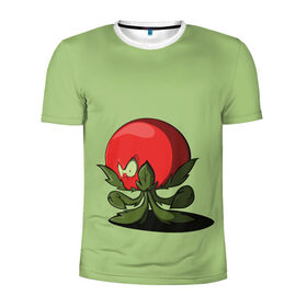 Мужская футболка 3D спортивная с принтом Мистер Помидор в Белгороде, 100% полиэстер с улучшенными характеристиками | приталенный силуэт, круглая горловина, широкие плечи, сужается к линии бедра | графика | мир растений | овощи | персонаж | помидор | природа | рисунок | томат