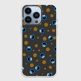 Чехол для iPhone 13 Pro с принтом Cookie Monster в Белгороде,  |  | коржик | монстр | мультик | мультфильм | персонаж | печенье | текстура | улица сезам