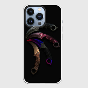 Чехол для iPhone 13 Pro с принтом CS Ножи Керамбит разных расцветок в Белгороде,  |  | counter strike | cs go | контер страйк | контра | кс го | ксго | оружие | пушки | скины