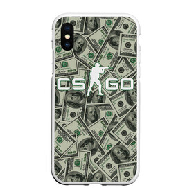 Чехол для iPhone XS Max матовый с принтом CS:GO - Franklin | Франклин в Белгороде, Силикон | Область печати: задняя сторона чехла, без боковых панелей | beast | counter | cs | dollar | dollars | easy | ez | franklin | gg | ggwp | global | go | hyper | kill | money | offensive | one | shot | strike | деньги | доллар | доллары | контра | франклин