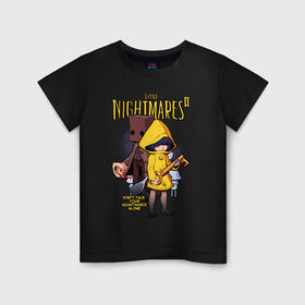 Детская футболка хлопок с принтом LITTLE NIGHTMARES 2 в Белгороде, 100% хлопок | круглый вырез горловины, полуприлегающий силуэт, длина до линии бедер | little nightmares | little nightmares 2 | six | игры | комиксы | шестая