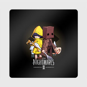 Магнит виниловый Квадрат с принтом LITTLE NIGHTMARES 2 в Белгороде, полимерный материал с магнитным слоем | размер 9*9 см, закругленные углы | little nightmares | little nightmares 2 | six | игры | комиксы | шестая