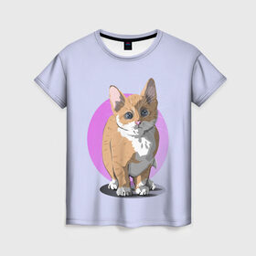 Женская футболка 3D с принтом Грустный Котик в Белгороде, 100% полиэфир ( синтетическое хлопкоподобное полотно) | прямой крой, круглый вырез горловины, длина до линии бедер | графика | домашний животные | животное | котенок | котик | персонаж | природа | рисунок