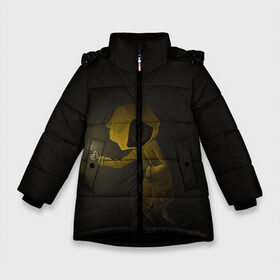 Зимняя куртка для девочек 3D с принтом Little Nightmares В Темноте в Белгороде, ткань верха — 100% полиэстер; подклад — 100% полиэстер, утеплитель — 100% полиэстер. | длина ниже бедра, удлиненная спинка, воротник стойка и отстегивающийся капюшон. Есть боковые карманы с листочкой на кнопках, утяжки по низу изделия и внутренний карман на молнии. 

Предусмотрены светоотражающий принт на спинке, радужный светоотражающий элемент на пуллере молнии и на резинке для утяжки. | Тематика изображения на принте: games | little nightmares | доктор | игра | игрок | литл найтмерс | моно | охотник | повар | призрак | руки | сказка | страшилка | страшный сон | темнота | хорор | хоррор | шестая
