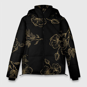 Мужская зимняя куртка 3D с принтом Весенняя ночь в Белгороде, верх — 100% полиэстер; подкладка — 100% полиэстер; утеплитель — 100% полиэстер | длина ниже бедра, свободный силуэт Оверсайз. Есть воротник-стойка, отстегивающийся капюшон и ветрозащитная планка. 

Боковые карманы с листочкой на кнопках и внутренний карман на молнии. | art | casual | арт | весна | искусство | лепестки | лепесток | минимализм | ночь | стиль | темнота | цветы