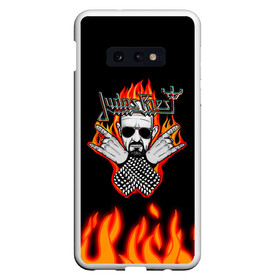 Чехол для Samsung S10E с принтом Judas priest в Белгороде, Силикон | Область печати: задняя сторона чехла, без боковых панелей | judas priest | metal | metallica | rock | блек метал | британский | джудас прист | логотипы рок групп | металл | металлика | музыка | рок группы | рокерские | тяжелая музыка | тяжелый металл | тяжелый рок | хеви металл