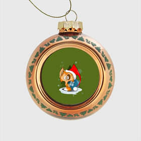 Стеклянный ёлочный шар с принтом Маленький Котик Дед Мороз в Белгороде, Стекло | Диаметр: 80 мм | графика | ёлка | ёлочная игрушка | животное | котик | новый год | персонаж | природа | рисунок
