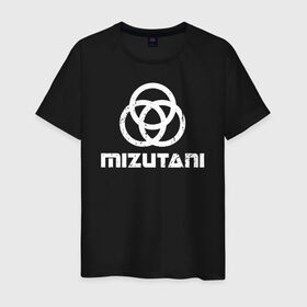Мужская футболка хлопок с принтом MIZUTANI Cyberpunk 2077 в Белгороде, 100% хлопок | прямой крой, круглый вырез горловины, длина до линии бедер, слегка спущенное плечо. | cyberpunk 2077 | hacker | maelstrom | militech | quadra | samurai | sci fi | technology | trauma team | v | будущее | игра | иероглифы | киану ривз | кибер | киберпанк | киборг | киборги | корпорация | лого | милитек | панк | роботы | самурай | т