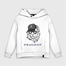 Детское худи Oversize хлопок с принтом Peugeot | Пежо (Z) в Белгороде, френч-терри — 70% хлопок, 30% полиэстер. Мягкий теплый начес внутри —100% хлопок | боковые карманы, эластичные манжеты и нижняя кромка, капюшон на магнитной кнопке | 3008 | 408 | 5008 | auto | boxer | expert | leon | peugeot | traveller | авто | автомобиль | ам | лев | машина | пежо