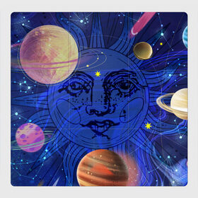 Магнитный плакат 3Х3 с принтом Астрология планет в Белгороде, Полимерный материал с магнитным слоем | 9 деталей размером 9*9 см | астрология | звезды | космос | планеты | созвездия