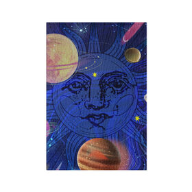 Обложка для паспорта матовая кожа с принтом Астрология планет в Белгороде, натуральная матовая кожа | размер 19,3 х 13,7 см; прозрачные пластиковые крепления | астрология | звезды | космос | планеты | созвездия