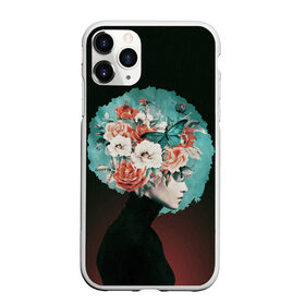 Чехол для iPhone 11 Pro Max матовый с принтом Girl in flowers в Белгороде, Силикон |  | 8 марта | лучшая в мире | мама | подарок | подарок женщине | подарок любимым | подарок на 8 марта | самая лучшая  в мире | семья