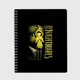 Тетрадь с принтом Little Nightmares в Белгороде, 100% бумага | 48 листов, плотность листов — 60 г/м2, плотность картонной обложки — 250 г/м2. Листы скреплены сбоку удобной пружинной спиралью. Уголки страниц и обложки скругленные. Цвет линий — светло-серый
 | little nightmares | little nightmares 2 | игра | литл нигмарес | литл нигмарес 2 | литл нигхтмарес | литл нигхтмарес 2 | ужас | хоррор