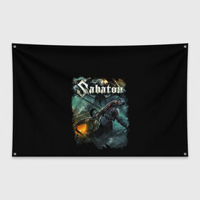 Флаг-баннер с принтом SABATON в Белгороде, 100% полиэстер | размер 67 х 109 см, плотность ткани — 95 г/м2; по краям флага есть четыре люверса для крепления | dark | hardcore | heroes | history | metal | music | punk | rock | sabaton | sweden | war | война | герои | история | музыка | рок | сабатон | швеция