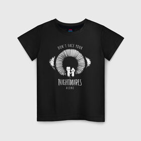 Детская футболка хлопок с принтом LITTLE NIGHTMARES 2 в Белгороде, 100% хлопок | круглый вырез горловины, полуприлегающий силуэт, длина до линии бедер | little nightmares | little nightmares 2 | mono | six | игры | комиксы | моно | шестая