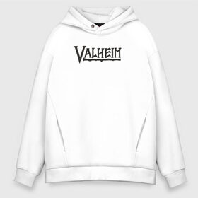 Мужское худи Oversize хлопок с принтом Valheim logo в Белгороде, френч-терри — 70% хлопок, 30% полиэстер. Мягкий теплый начес внутри —100% хлопок | боковые карманы, эластичные манжеты и нижняя кромка, капюшон на магнитной кнопке | valheim | valheim логотип | вальхейм | выживание | игра | игры