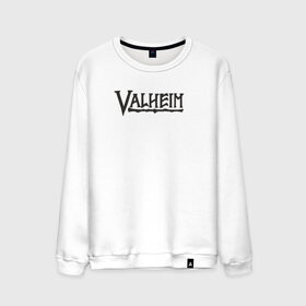 Мужской свитшот хлопок с принтом Valheim logo в Белгороде, 100% хлопок |  | valheim | valheim логотип | вальхейм | выживание | игра | игры