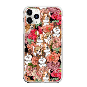 Чехол для iPhone 11 Pro Max матовый с принтом Корги & Цветы в Белгороде, Силикон |  | глаза | животное | корги | королевский | красавчик | лапы | любовь | няшка | ошейник | пес | роза | розы | сердце | собака | собаки | счастье | уши | цветочки | цветы