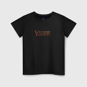 Детская футболка хлопок с принтом Valheim Валхейм в Белгороде, 100% хлопок | круглый вырез горловины, полуприлегающий силуэт, длина до линии бедер | valheim | валхейм | искры | лого