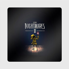 Магнит виниловый Квадрат с принтом Little Nightmares 2 пламя в Белгороде, полимерный материал с магнитным слоем | размер 9*9 см, закругленные углы | little nightmares | little nightmares 2 | игра | литл нигмарес | литл нигмарес 2 | литл нигхтмарес | литл нигхтмарес 2 | ужас | хоррор