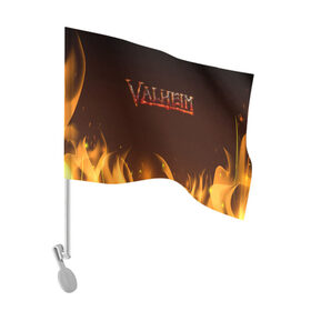 Флаг для автомобиля с принтом Valheim: Вальхейм выживание. в Белгороде, 100% полиэстер | Размер: 30*21 см | fejd | valheim | вальхейм | викинг | викинги | выживание | выживач | игра