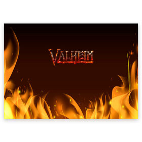 Поздравительная открытка с принтом Valheim: Вальхейм выживание. в Белгороде, 100% бумага | плотность бумаги 280 г/м2, матовая, на обратной стороне линовка и место для марки
 | fejd | valheim | вальхейм | викинг | викинги | выживание | выживач | игра
